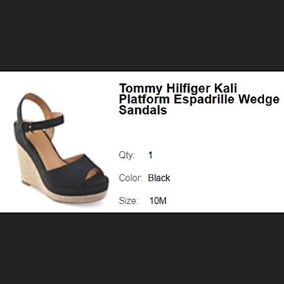 Tommy Hilfiger Kali Espadrille Wedge Sandals. - Picture 4 of 4
